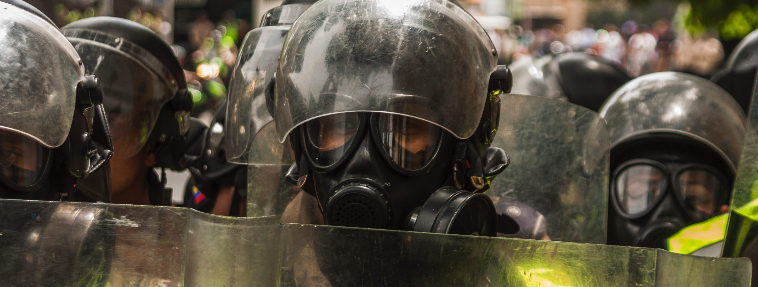 Riot police in Caracas