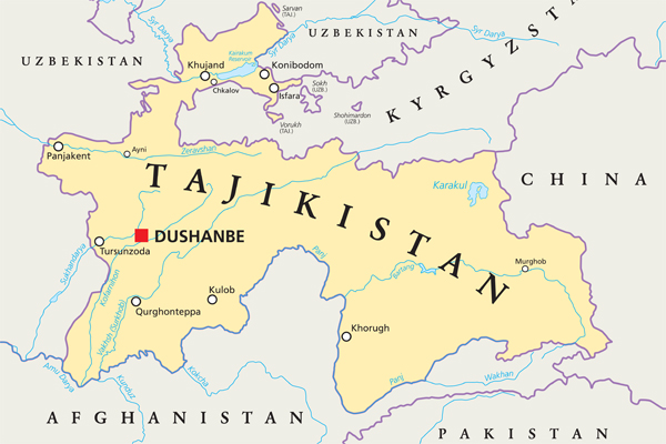 Tajik Ssr Map