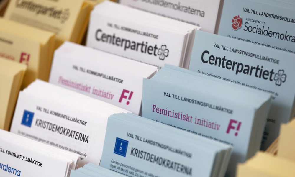 Election ballots in Sweden