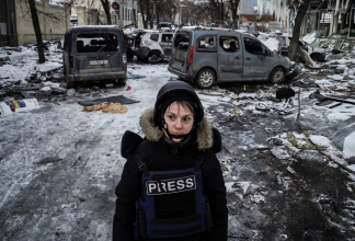 Ukrainian journalist, Nataliya Gumenyuk, in Kharkiv.