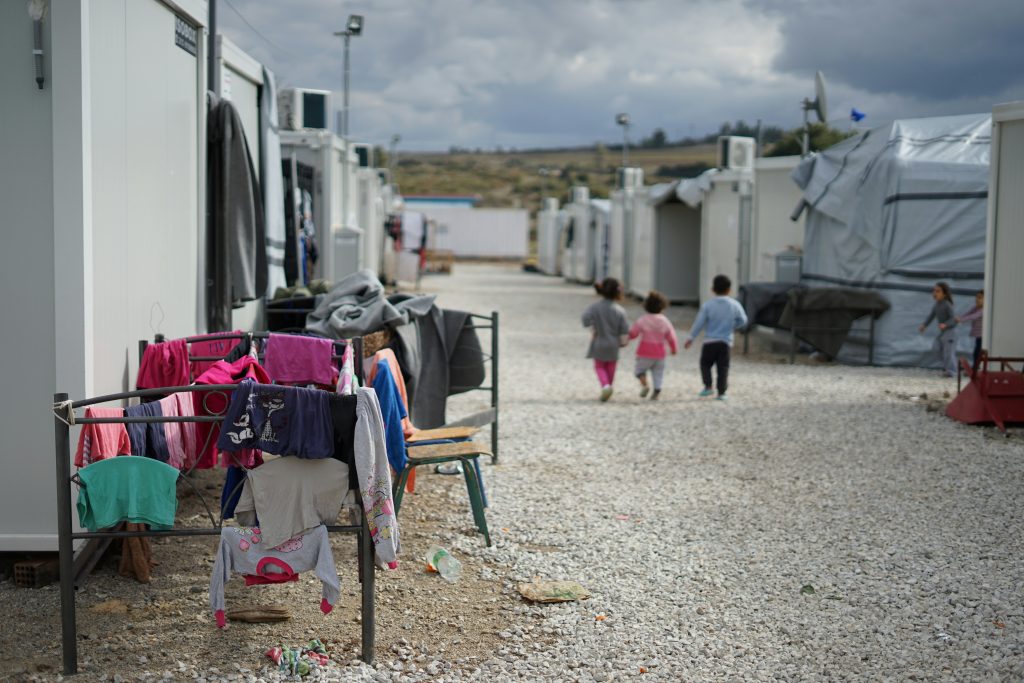 Children at a refugee camp.