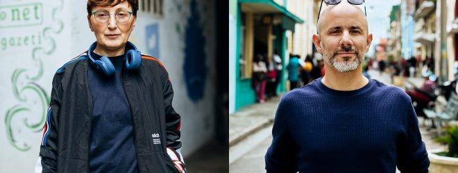 A two part image with the Civil Rights Defender of the Year Awardees Nestan, Netgazeti and Henry, La Hora de Cuba.